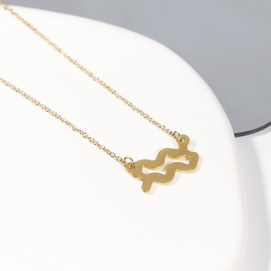Eleganta zelta kaklarota ar zodiaka jeb horoskopa zīmi auns