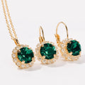 auskari zelta emerald antialerģiski