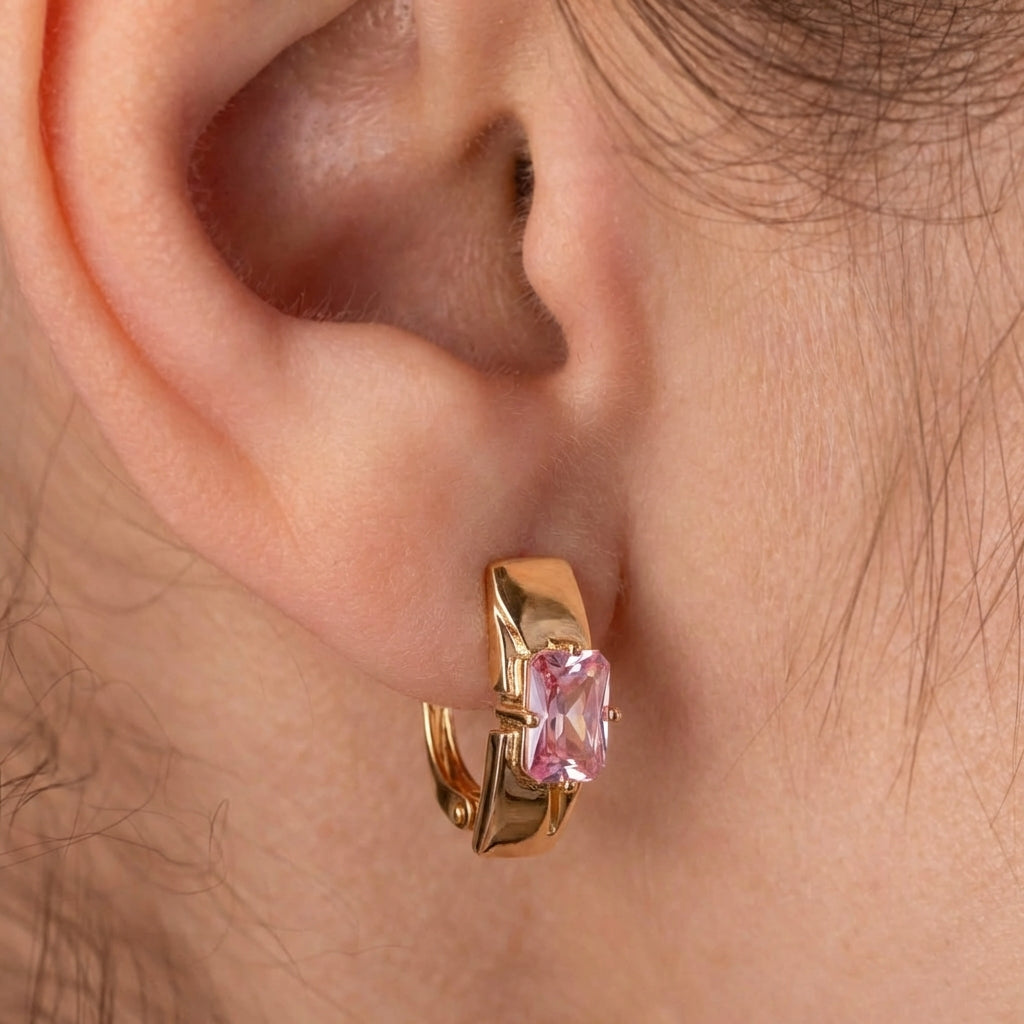 Eleganti auskari ar rozā kristāliem 'SUSAN'