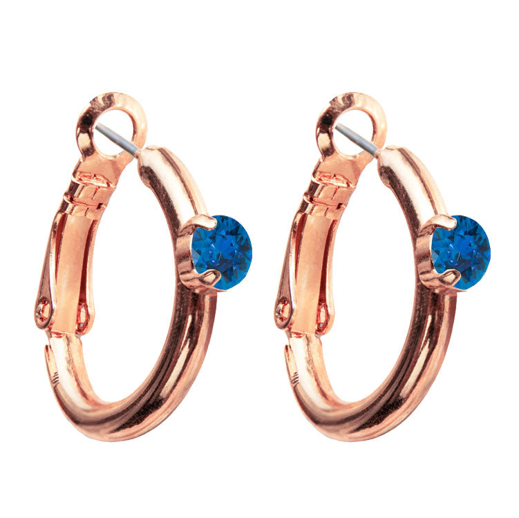 Riņķa Swarovski auskari ar capri kristāliem